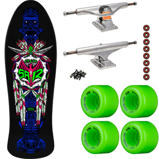 Powell Peralta Skateboard Steve Saiz Totem Blacklight / Independent/ Rat Bones Green