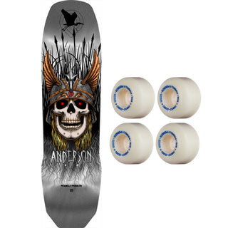 Powell Peralta Skateboard Deck Andy Anderson Maple 3 8.45" + Nano Cubic Wheels