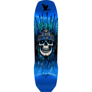 Powell Peralta Skateboard Deck Andy Anderson Heron Skull Blue Foil 8.45" x 31.8"