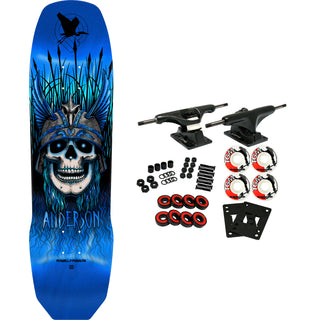 Powell Peralta Skateboard Complete Andy Anderson Heron Skull Blue Foil 8.45" x 31.8"