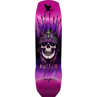 Powell Peralta Skateboard Deck Andy Anderson Heron Skull Pink Foil 9.13" x 32.8"