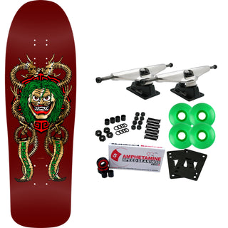 Powell Peralta Skateboard Complete Caballero Mask Burgundy/Gold Foil Old School Reissue