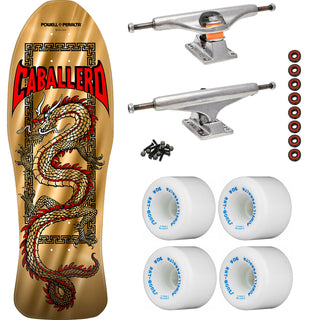 Powell Peralta Skateboard Cab Chinese Dragon Gold Foil / Independent/ Rat Bones White