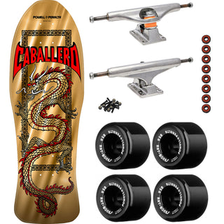Powell Peralta Skateboard Cab Chinese Dragon Gold Foil / Independent/ Rat Bones Black