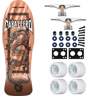 Powell Peralta Skateboard Cab Chinese Dragon Copper Foil / Independent/ Rat Bones White