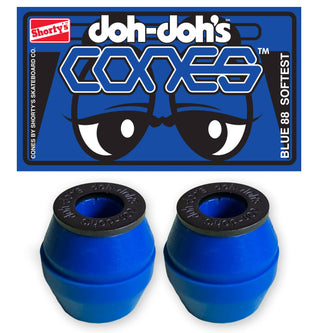 Shorty's Skateboard Bushings Doh Doh's Cones 88A Blue Softest