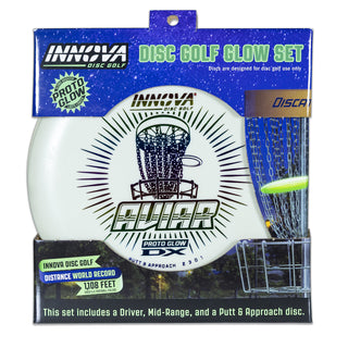 Innova Disc Golf Glow in the Dark Set - Proto Glow DX Aviar, Fox, Lynx - 3 Pack Set