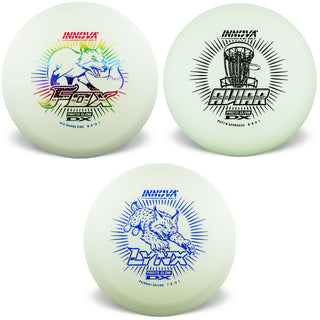 Innova Disc Golf Glow in the Dark Set - Proto Glow DX Aviar, Fox, Lynx - 3 Pack Set