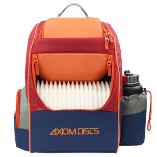 Axiom Discs Disc Golf Backpack Bag - Shuttle Backpack Velcro Edition - Orange/Ruby