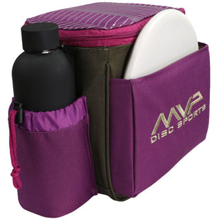 MVP Discs Disc Golf Shoulder Bag - Cell Khaki/Purple - Holds 12 Discs
