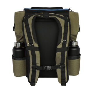 MVP Disc Golf Bag James Conrad Voyager Pro Signature Backpack Olive/Blue