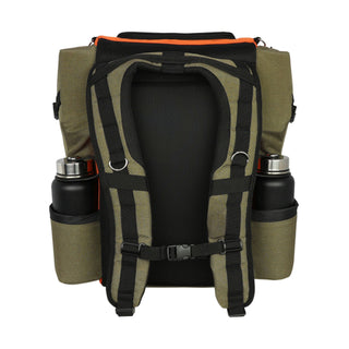MVP Disc Golf Bag James Conrad Voyager Pro Signature Backpack Olive/Orange