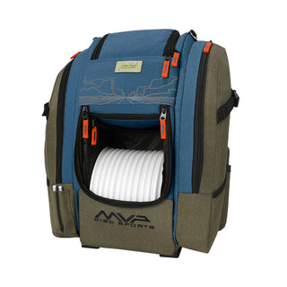 MVP Disc Golf Bag James Conrad Voyager Slim Signature Backpack Olive/Blue