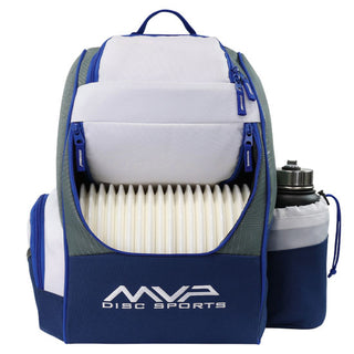 MPV Discs Disc Golf Backpack Bag - Shuttle Backpack Velcro Edition - Grey/Slate Blue