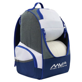 MPV Discs Disc Golf Backpack Bag - Shuttle Backpack Velcro Edition - Grey/Slate Blue