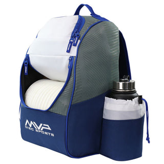 MPV Discs Disc Golf Backpack Bag - Shuttle Backpack Velcro Edition - Grey/Slate Blue