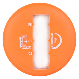 Discineer Run Maker Disc Golf Distance Estimating Mini Marker for Circle 1 & 2 - Orange/White