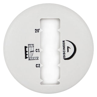 Discineer Run Maker Disc Golf Distance Estimating Mini Marker for Circle 1 & 2 - White/Black