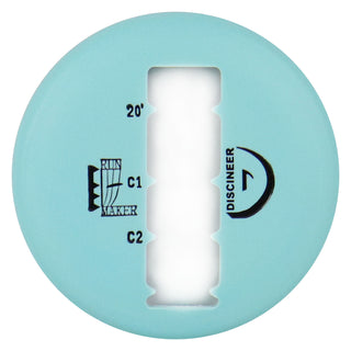 Discineer Run Maker Disc Golf Distance Estimating Mini Marker for Circle 1 & 2 - Teal/Black