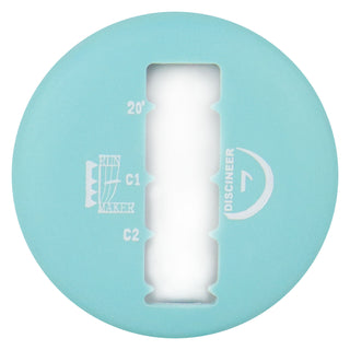Discineer Run Maker Disc Golf Distance Estimating Mini Marker for Circle 1 & 2 - Teal/White