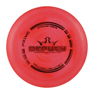Dynamic Disc Golf Putter Prime Deputy Red/Red 174 grams