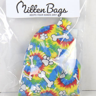 Mitten Bags Disc Golf Clay Grip Sack - Moisture Absorbing Bag - Tie Dye Paws & Bones
