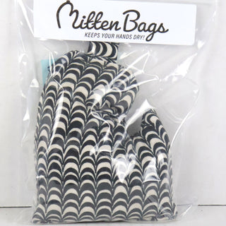 Mitten Bags Disc Golf Clay Grip Sack - Moisture Absorbing Bag - Black White Pattern