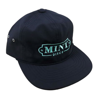 Mint Disc Golf Hat Flat Brim Rope Adjustable Strap Black/Mint