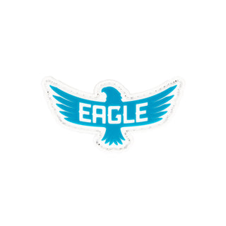 MVP Disc Sports Disc Golf PVC Patches - Eage McMahon Eagle Logo Blue/White 2.5"