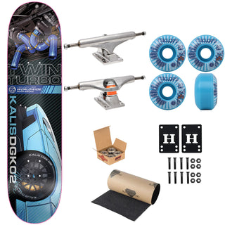 DGK Premium Skateboard Kalis Twin Turbo 7.8" Independent Trucks, Triclops Wheels, Indy Bearings