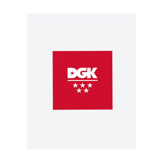 DGK Skateboards Sticker 5-Star Red 4" x 3.5"