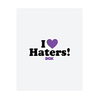 DGK Skateboards Sticker I Love Haters 5" x 2.75"