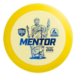 Discmania Disc Golf Premium Mentor Distance Driver Yellow Active 165-170