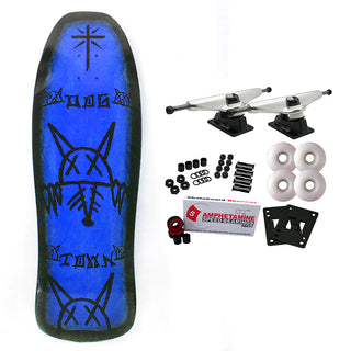 Dogtown Skateboard Complete Rat Face Blue 10.5" x 30.87" Old School