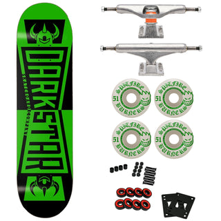 Darkstar Skateboard Divide Green 7.75"  with Independent Trucks, Spitfire Wheels