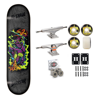 Darkstar Skateboard Premium Complete Kechaud Blacklight 8.125" w/ Independent Satori Upgrade