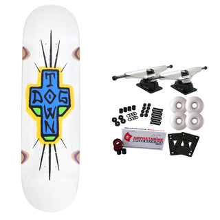 Dogtown Skateboard Complete Spray Cross Loose Trucks White 9.0" x 32.45"