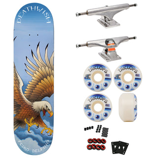 Deathwish Premium Skateboard with Indy Trucks and Triclops Wheels 8.5" Delfino Spirit Animal