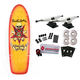 Dogtown Skateboard Complete Suicidal Skates Possessed to Skate 70s Classic Yellow/Red 9" x 30"