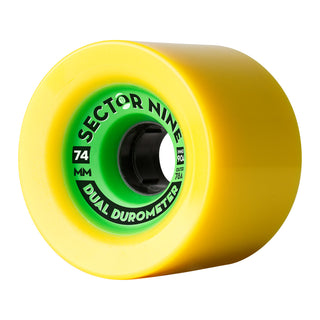 Sector 9 Longboard Wheels 74mm Dual Duro 78A Yellow