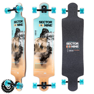 Sector 9 Longboard Complete Elevation Faultline 9.75" x 39.5" Drop Down
