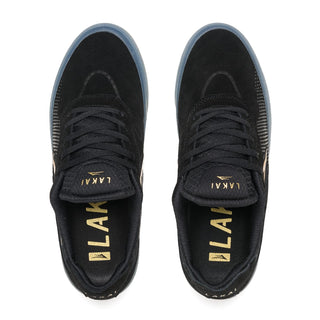 Lakai Skateboard Shoes Essex Black/Gold Suede