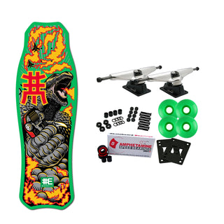 Everybody Skates Skateboard Complete T-Rex Standard Green 10" x 31"