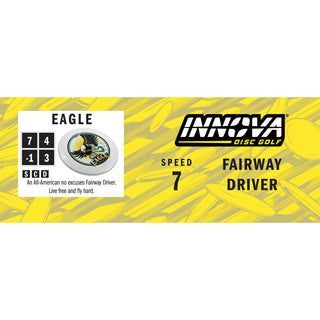 Innova Disc Golf DX Eagle Fairway Driver 7/4/-1/3 Yellow/Red 171 grams
