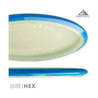 Axiom Disc Golf Eclipse Hex Midrange 5/5/-1/1 Glow/Green Peach 176 grams