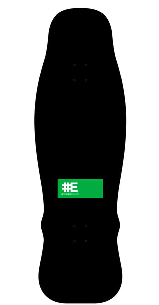 Everybody Skates Skateboard Complete Eighties Big Board Black 12.5" x 40" with Independent Trucks, Spitfire Wheels