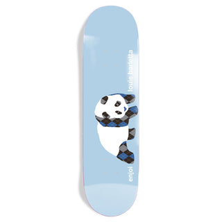 Enjoi Skateboard Deck Louie Barletta Argyle Panda Light Blue 8.0" x 31.6"