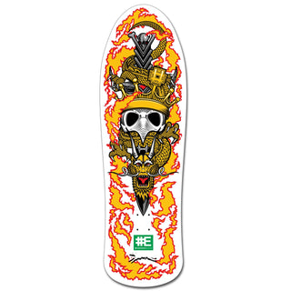 Everybody Skates Skateboard Complete Kings Big Board White 12.3" x 40" with Independent Trucks, Spitfire Wheels
