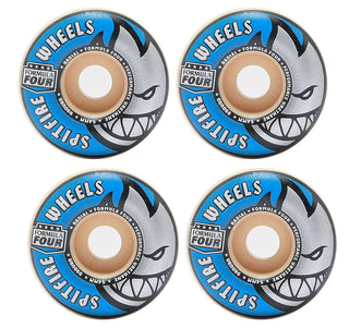 Spitfire Skateboard Wheels 53mm 99A F4 Radial with Bronson Pro G3 Bearings