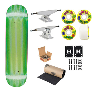 FA Premium Upgrade Skateboard Stamp Embossed Neon Green 8.18" x 31.73" Krux Trucks, Satori Wheels, Independent Bearings